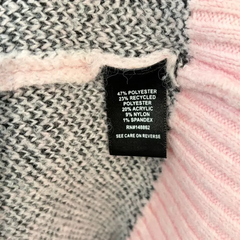 Torrid Sweater Women’s Plus 2X Oversized Baggy Pink Hearts Soft Comfy Snuggly